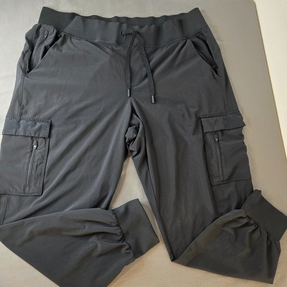 Lightweight Joggers Women's XL All in Motion Black Many Pockets Tapered Ankle